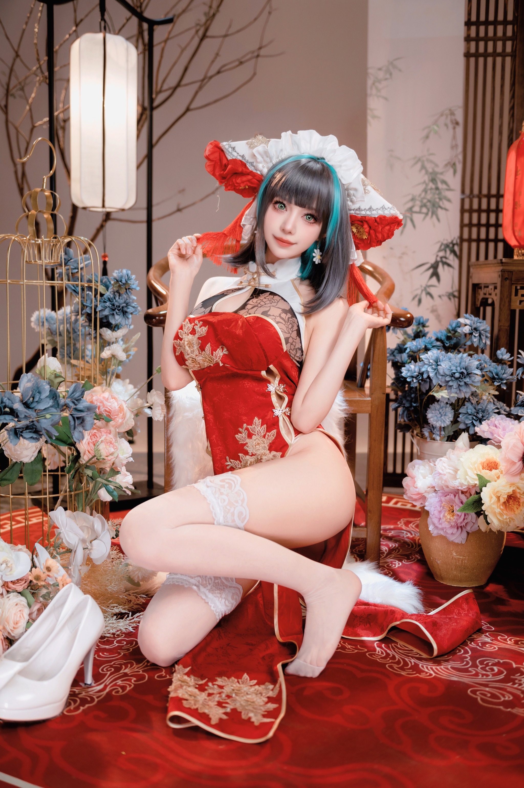 图片[1]-Shika小鹿鹿 – NO.129 碧蓝航线 新年柴郡[17P]-XikXak
